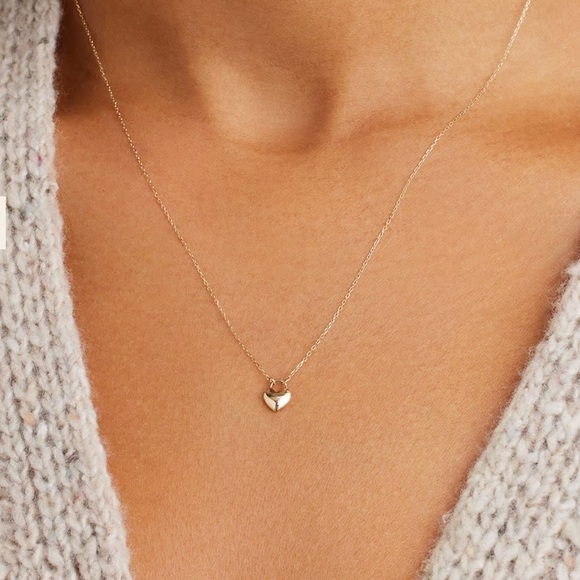Gorjana 14k Gold Heart Padlock Necklace - Picture 2 of 6